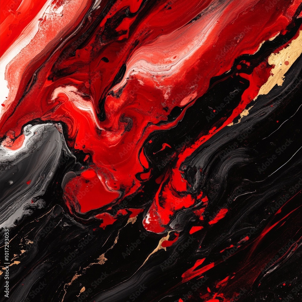Obraz premium Bold, energetic motivational quote on a vivid red and black abstract background, designed to grab attention on Facebook.