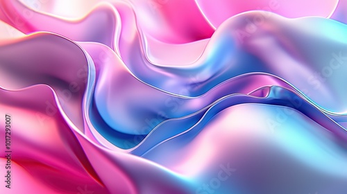 Wallpaper Mural Abstract background with flowing, iridescent pink and blue hues. Torontodigital.ca