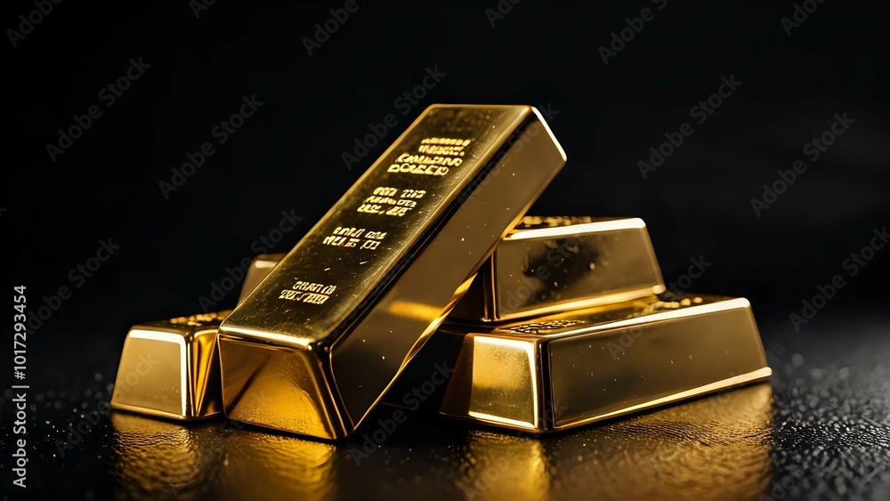 gold bars on black gold bars on black