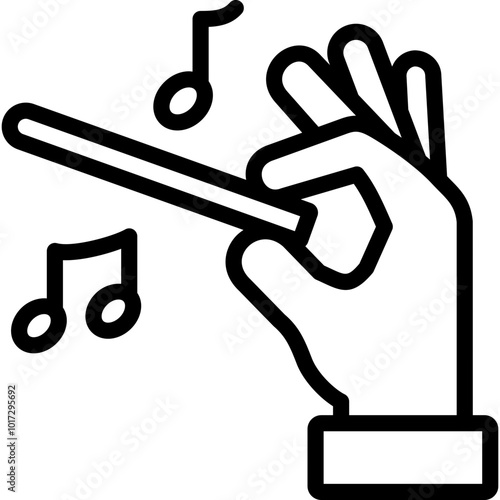 conductor icon illustration design with outline