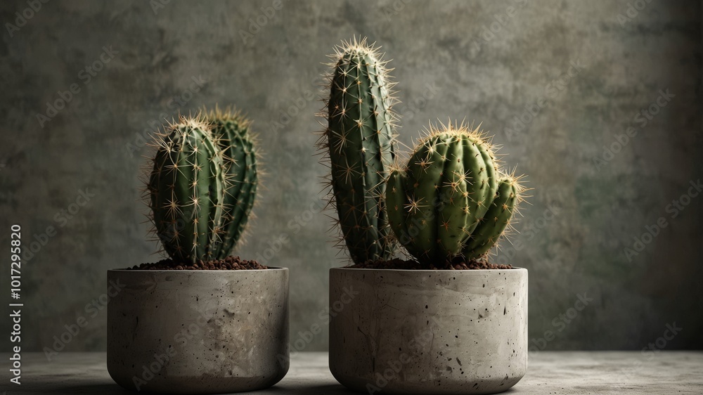 Cactus in a Minimalist Concrete Pot Cactus in a Minimalist Concrete Pot