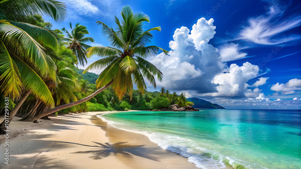 Obraz premium beach with trees