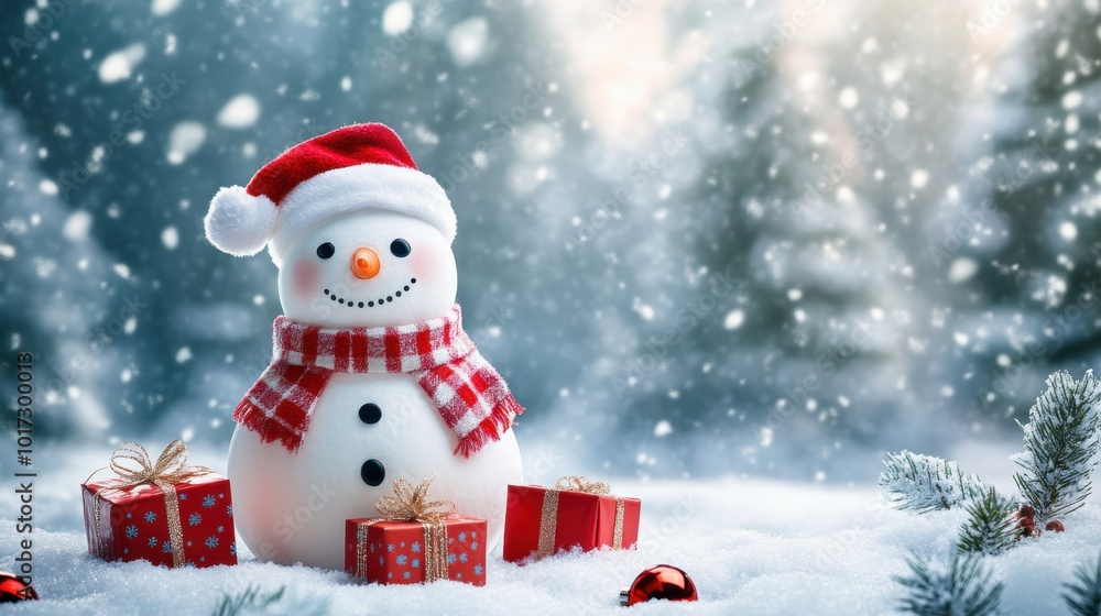 Cute snowman. Winter holiday theme. Cute snowman. Winter holiday theme.