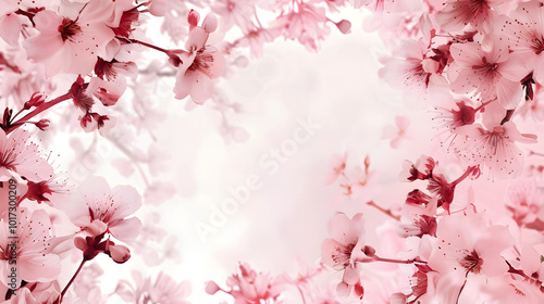 Cherry Blossom Frame Background