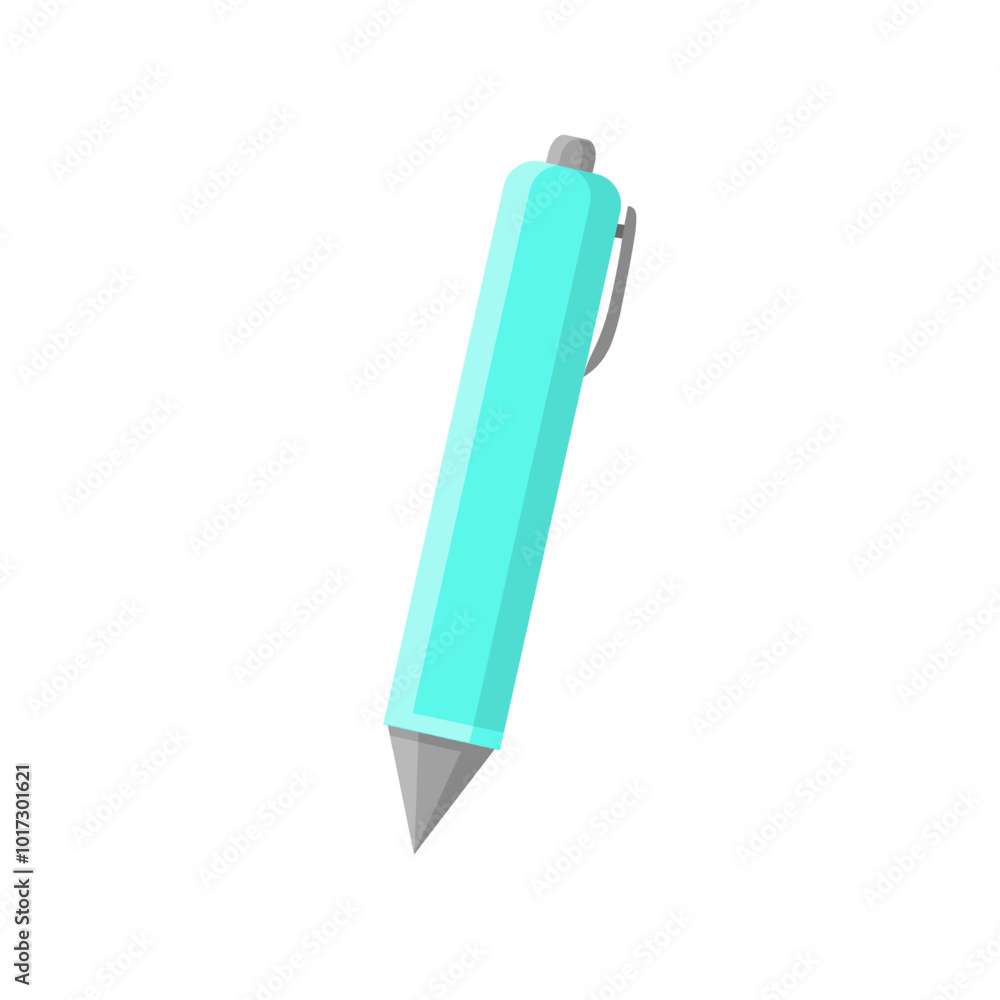 Pen vector on white background, school supplies vector, back to school theme vector Pen vector on white background, school supplies vector, back to school theme vector