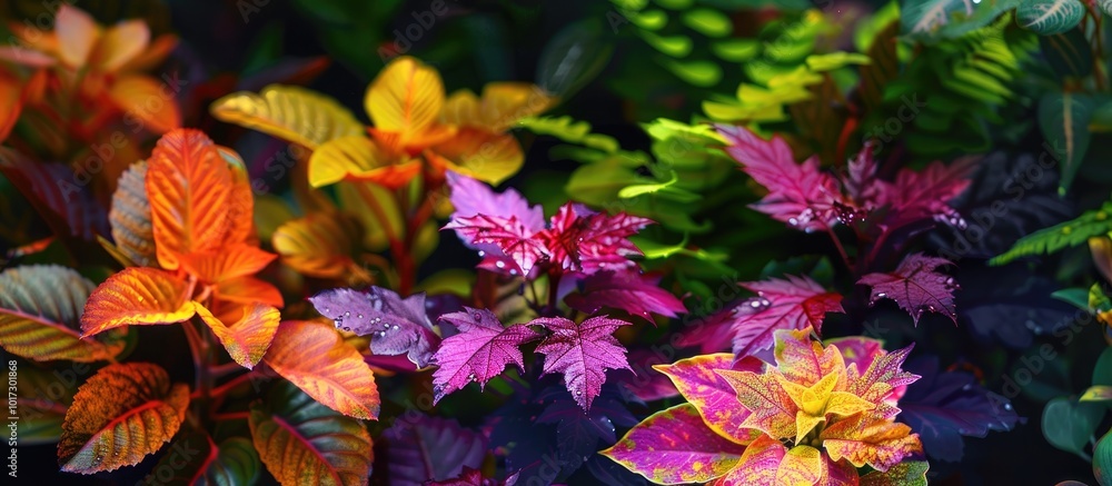 Naklejka premium Stunning Garden Landscape with Lush Plants