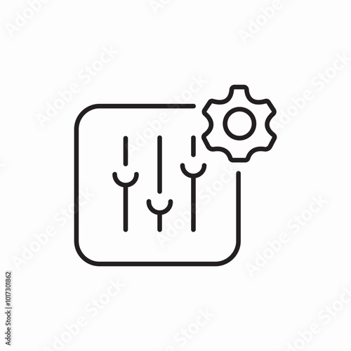 setting control panel icon sign vector
