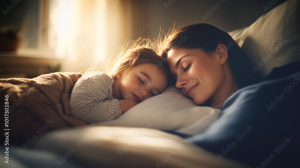 Children sleeping with mother in bed_03 Children sleeping with mother in bed_03