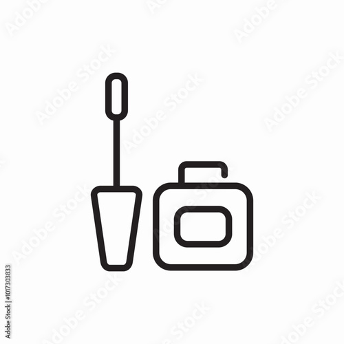 mascara lash eye icon sign vector