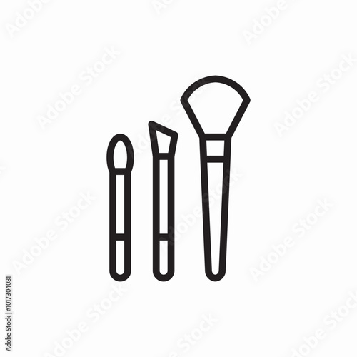 makeup brush icon sign vector