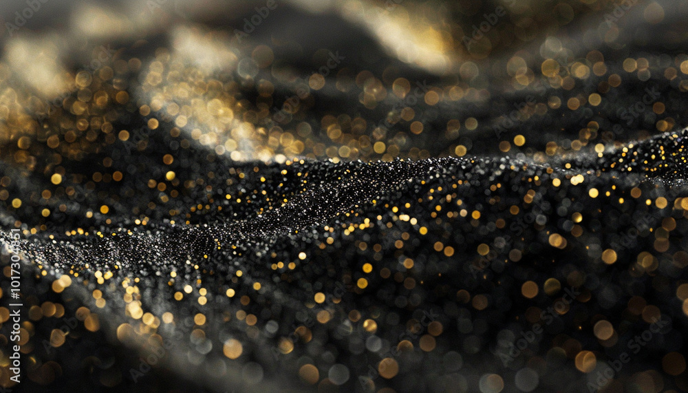 Black and Gold Glitter Background Black and Gold Glitter Background