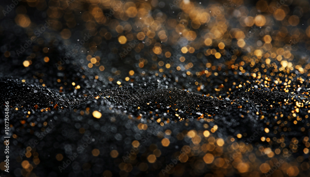 Black and Gold Glitter Background Black and Gold Glitter Background