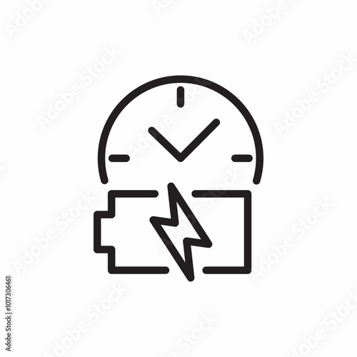 charge time icon sign vector