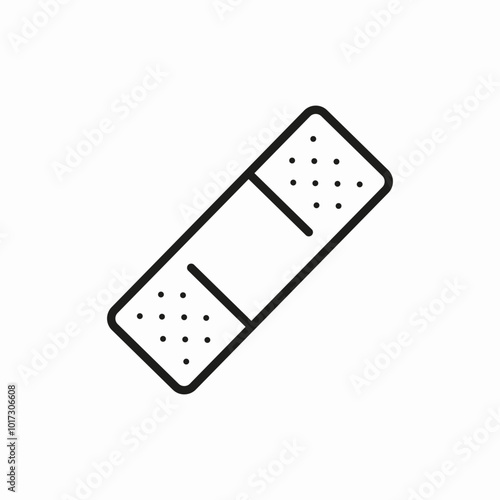 first aid band icon sign vector