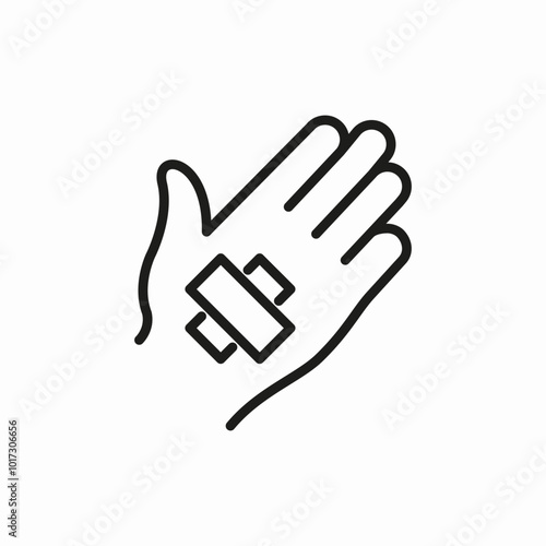 hand wound band icon sign vector