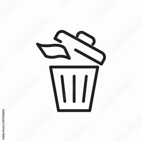 rcycle bin trush icon sign vector