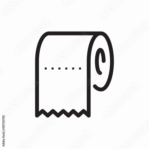 toilet paper icon sign vector