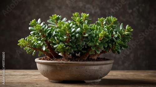 Jade Plant in a Stone Pot