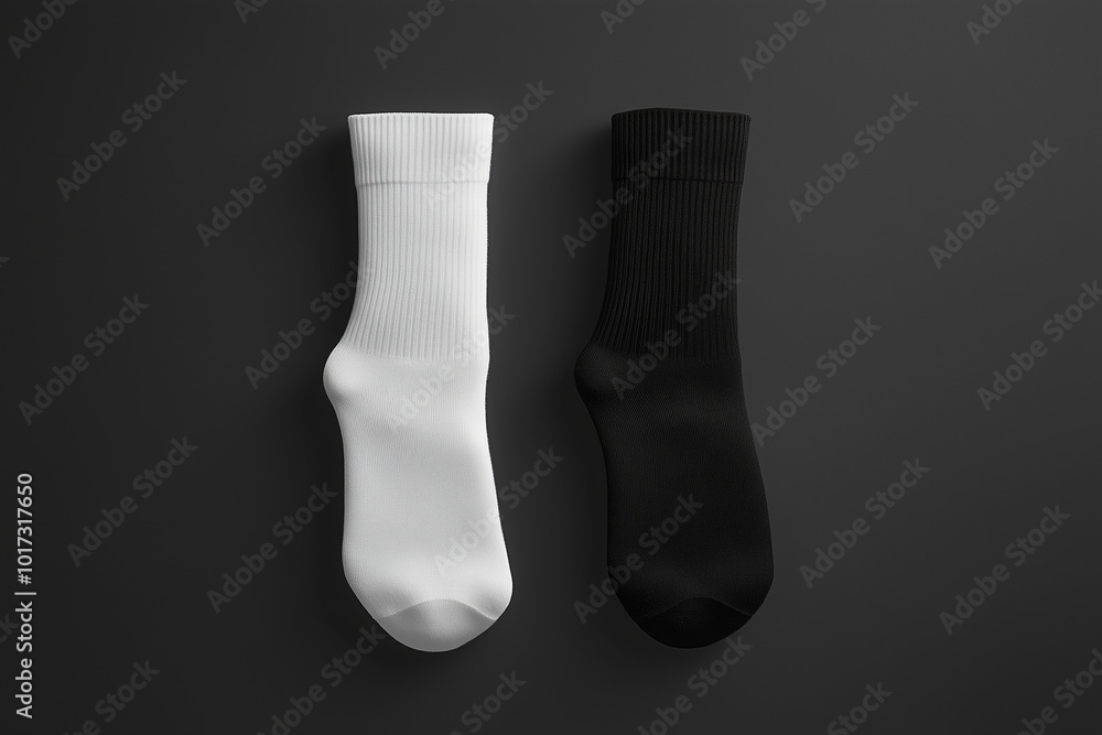 Blank Black and White Shortsock Design Template Blank Black and White Shortsock Design Template