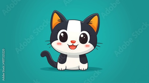 Adorable Cartoon Cat A Cute Companion for Your Imagination and Creativity