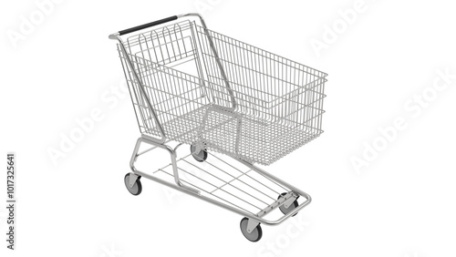 supermarket cart isolated on transparent background