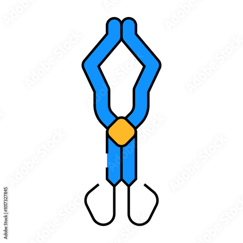 crucible tongs chemical glassware lab line icon vector. crucible tongs chemical glassware lab sign. isolated symbol illustration