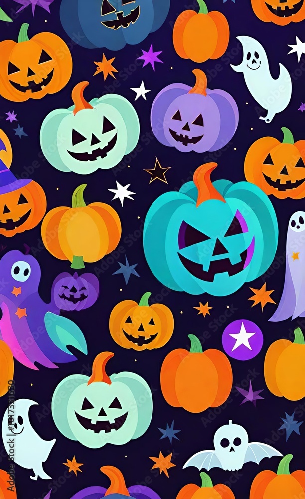 Fototapeta premium colorful halloween background