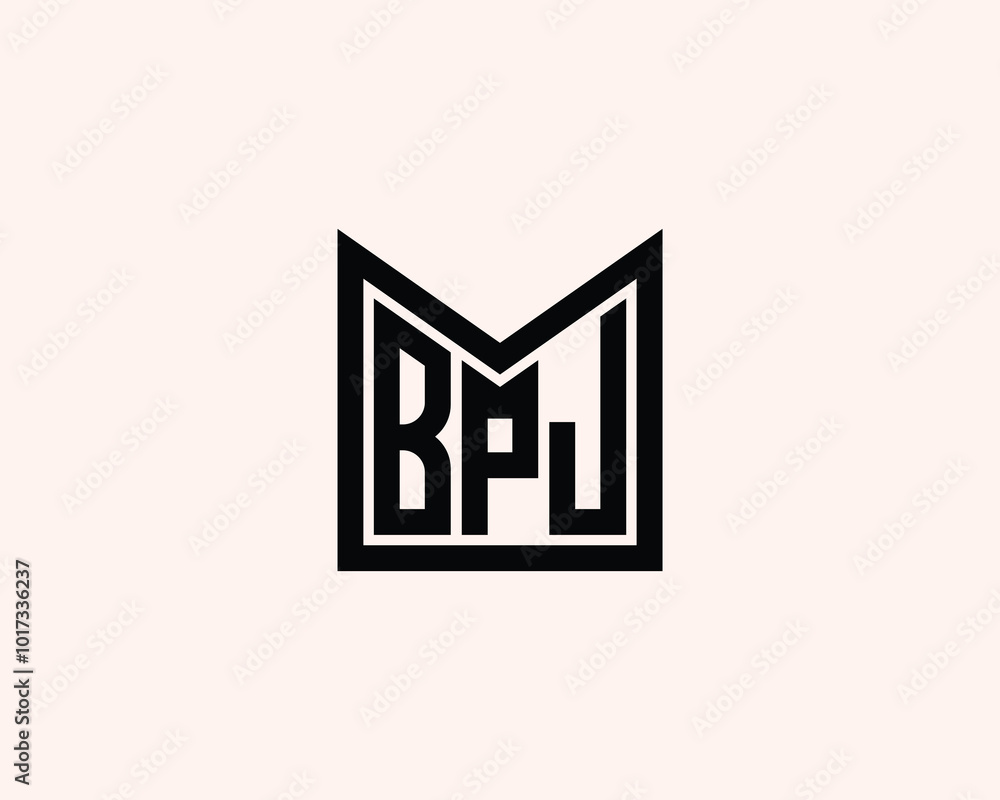 Fototapeta premium BPJ logo design vector template. BPJ