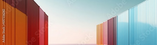 Capture the concept of Side view Non-tariff barriers in a clean, modern style with subtle gradients Render a layered composition using digital techniques photo