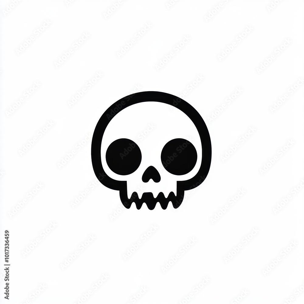 Cute cartoon skull symbol logo icon. The decoration element for Halloween. Cute cartoon skull symbol logo icon. The decoration element for Halloween.
