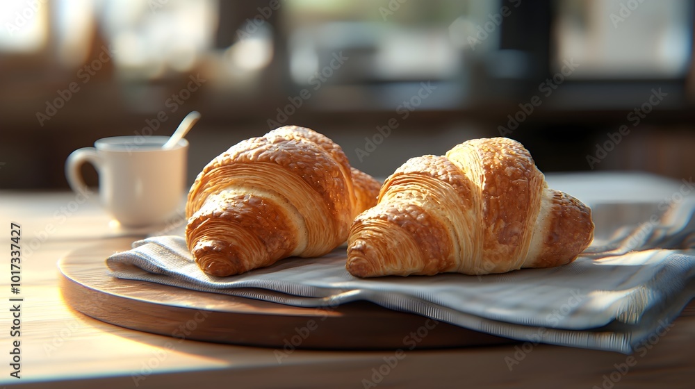Freshly Baked Flaky and Golden 3D of Croissants Warm buttery and irresistibly delicious croissants perfect for breakfast or as a tasty snack Freshly Baked Flaky and Golden 3D of Croissants Warm buttery and irresistibly delicious croissants perfect for breakfast or as a tasty snack