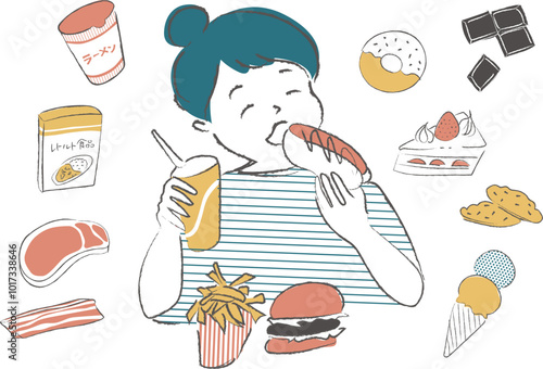 食べ過ぎ　食生活　セット