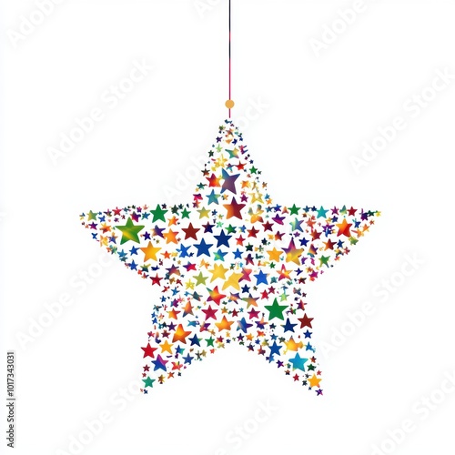 Star shape made of tiny little stars