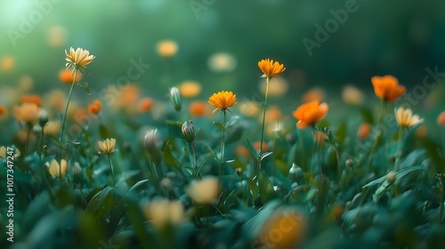 Lush and vibrant organic wildflower meadow showcasing the beauty of natural biodiversity and sustainable farming practices