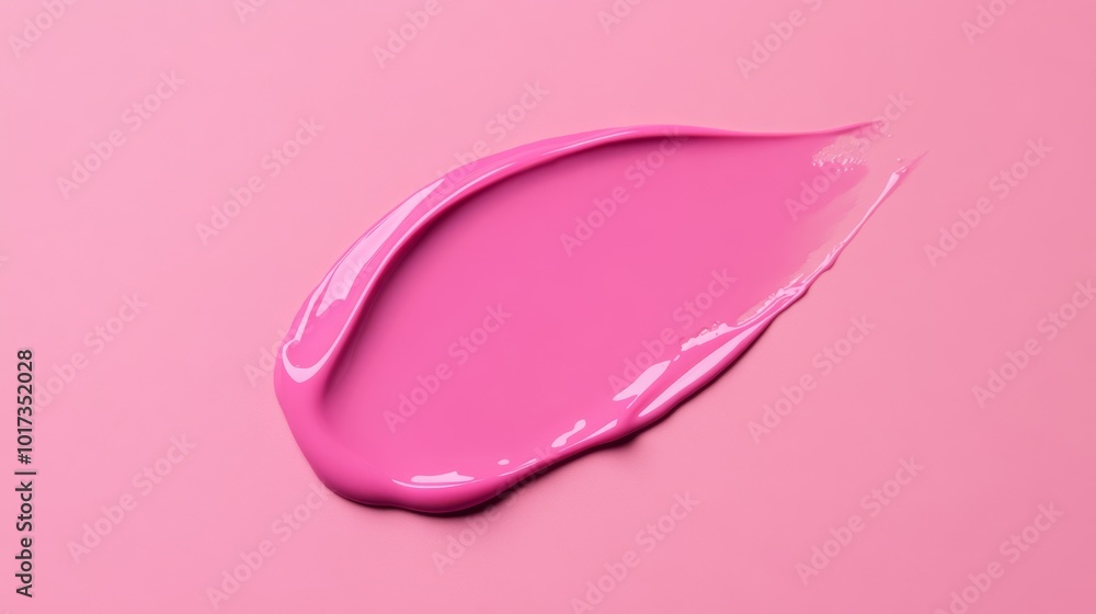 A macro shot of a creamy moisturizer smear in soft pastel colors isolated on a solid pink background, ideal for beauty product packaging ads and cosmetics. A macro shot of a creamy moisturizer smear in soft pastel colors isolated on a solid pink background, ideal for beauty product packaging ads and cosmetics.