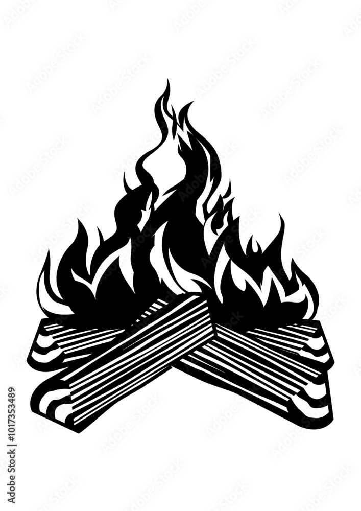 Camp Fire | Camping Scene | Bonfire | Wood Fire | Camp Life | Burning Wood | Camper Family | Flaming Wood | Original Illustration | Vector and Clipart | Cutfile and Stencil Camp Fire | Camping Scene | Bonfire | Wood Fire | Camp Life | Burning Wood | Camper Family | Flaming Wood | Original Illustration | Vector and Clipart | Cutfile and Stencil