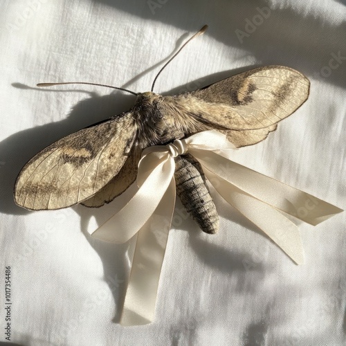 bogong moth from an aerial perspective flying ove photo