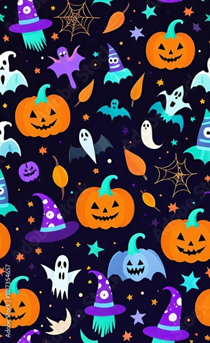 halloween seamless background