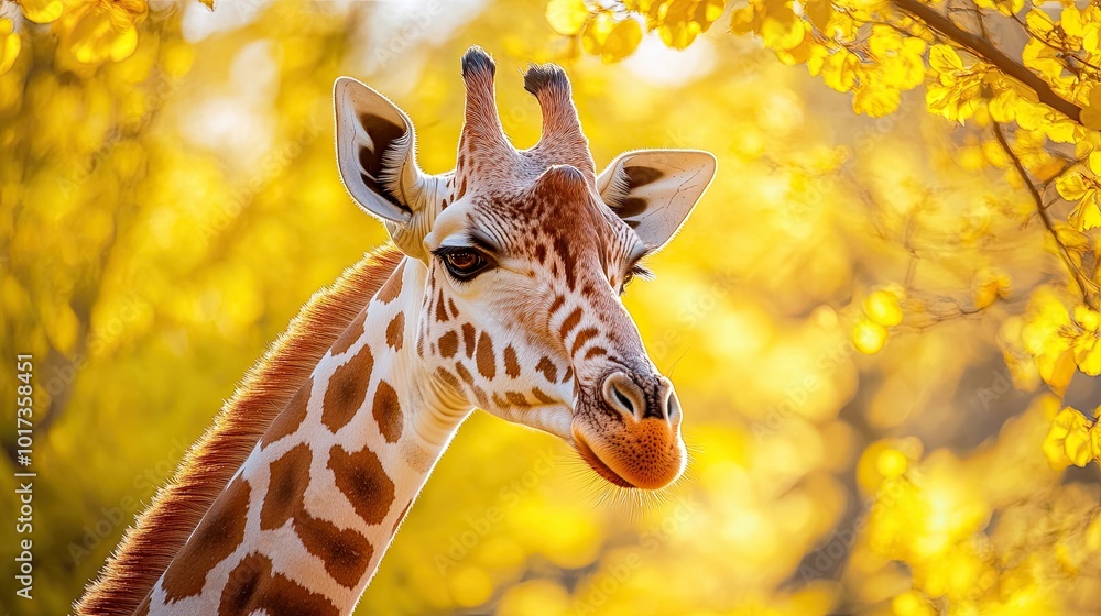 Obraz premium giraffe isolated on spring background