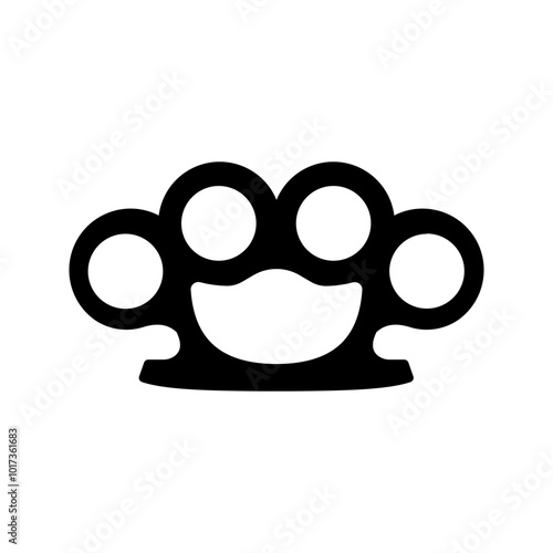 brass knuckle icon. simple icon color editable