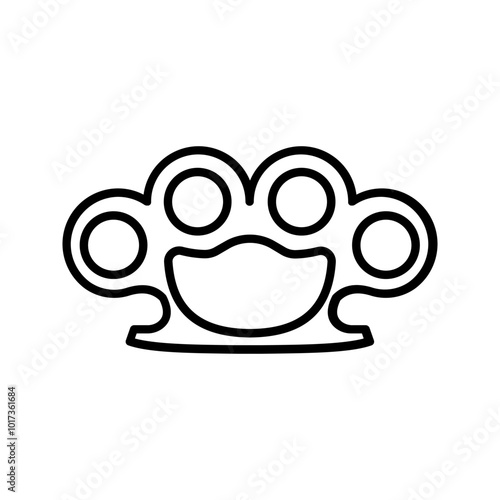 brass knuckle icon. simple icon color editable