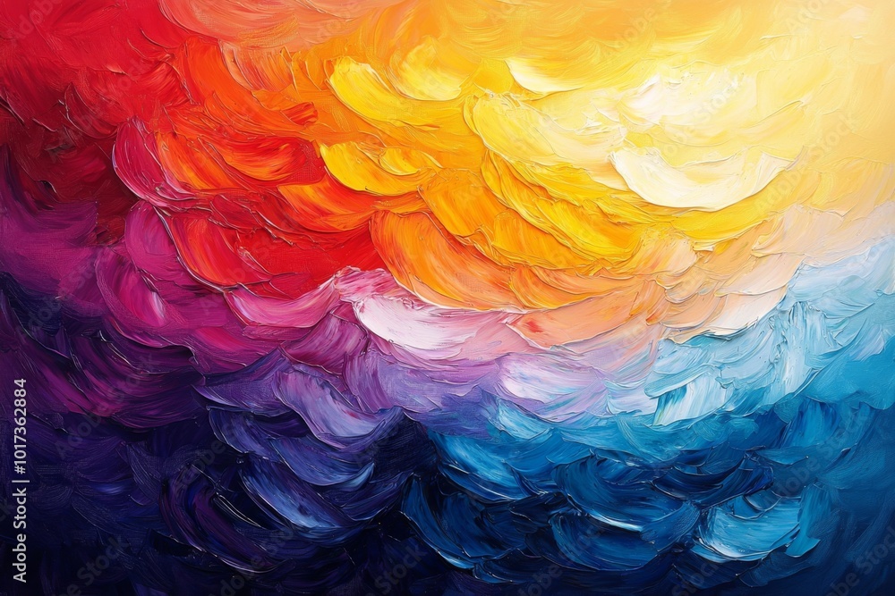 Abstract oil painting illustration background created with Generative AI Abstract oil painting illustration background created with Generative AI