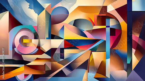 A abstract crystal cubism. Abstract Cubism. Illustration photo