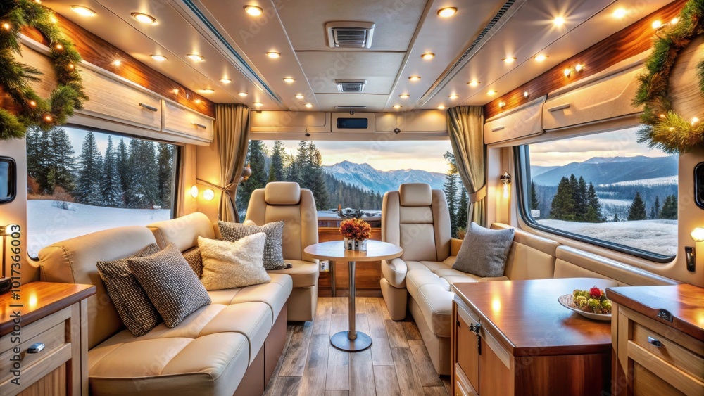 Holiday road trip in a cozy motorhome , travel, adventure, journey, vacation, family, camping, explore, wanderlust Holiday road trip in a cozy motorhome , travel, adventure, journey, vacation, family, camping, explore, wanderlust