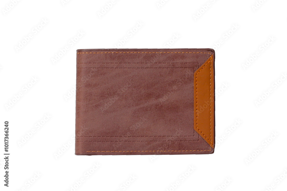 Brown wallet on white background. Brown wallet on white background.