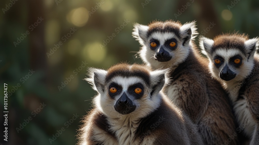 Group of ring-tailed lemur Group of ring-tailed lemur