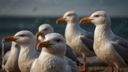 Group of seagull