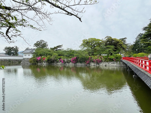 moat near Odawara Japanese Castle in Kanagawa Prefecture. photo