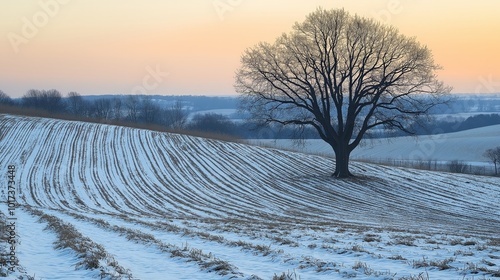 fields in the winter late a...