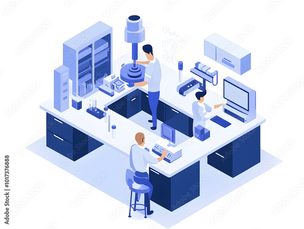 Obraz premium Modern factory building isometric view